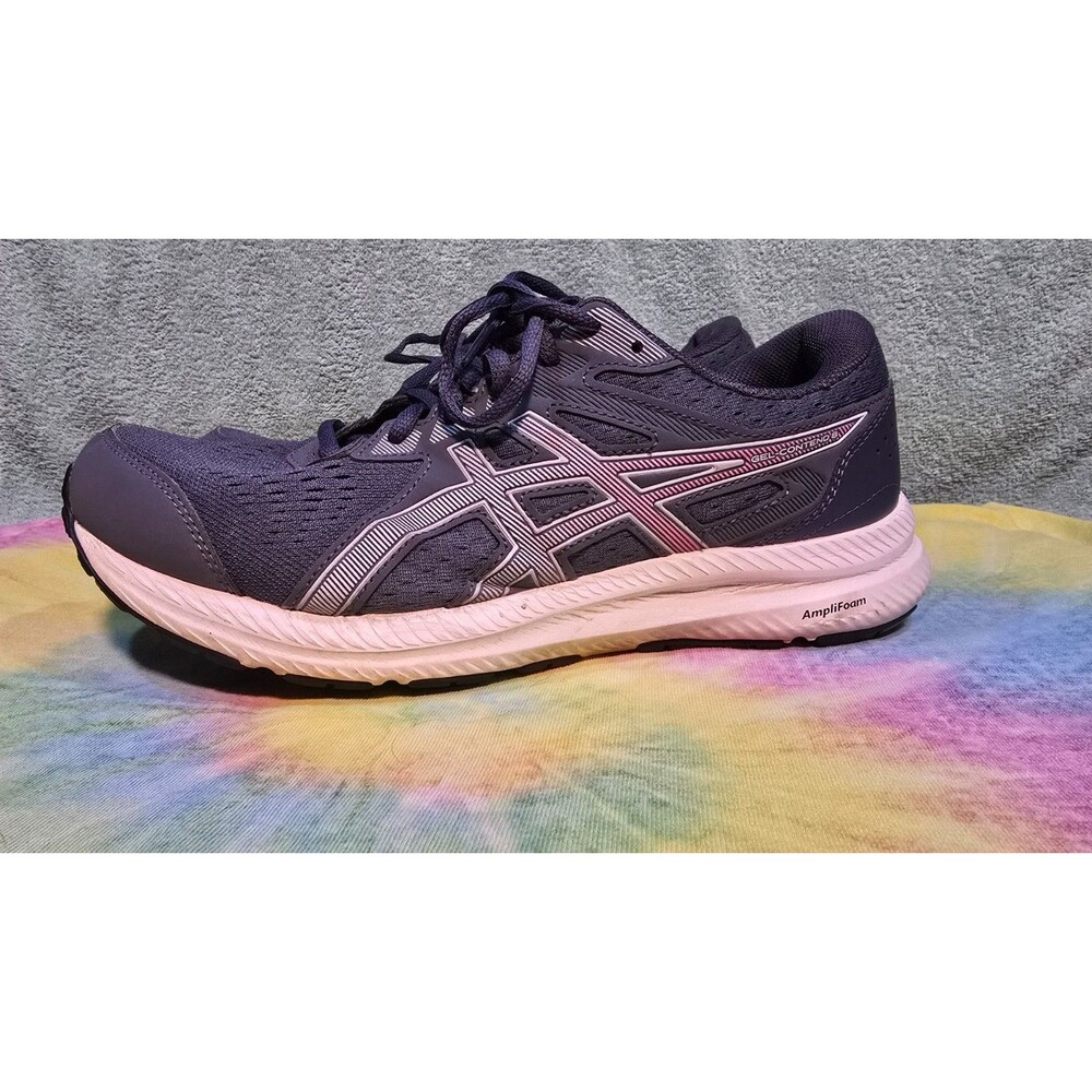 ASICS GEL-Contend 8 Women’s 10 Wide Gray Pink Running Shoes 1012B319